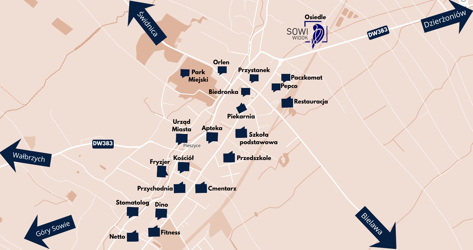 Mapa okolicy